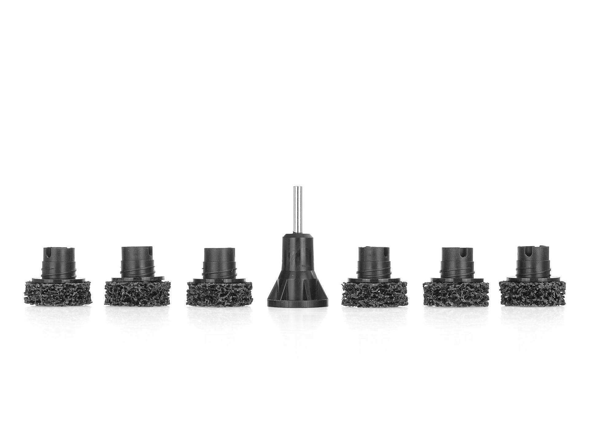 Set di 6 spazzole pulitore levigatrice ruota ruote mozzo mozzi, kit di pulizia mozzo ruota e bulloni passanti, 6 pezzi