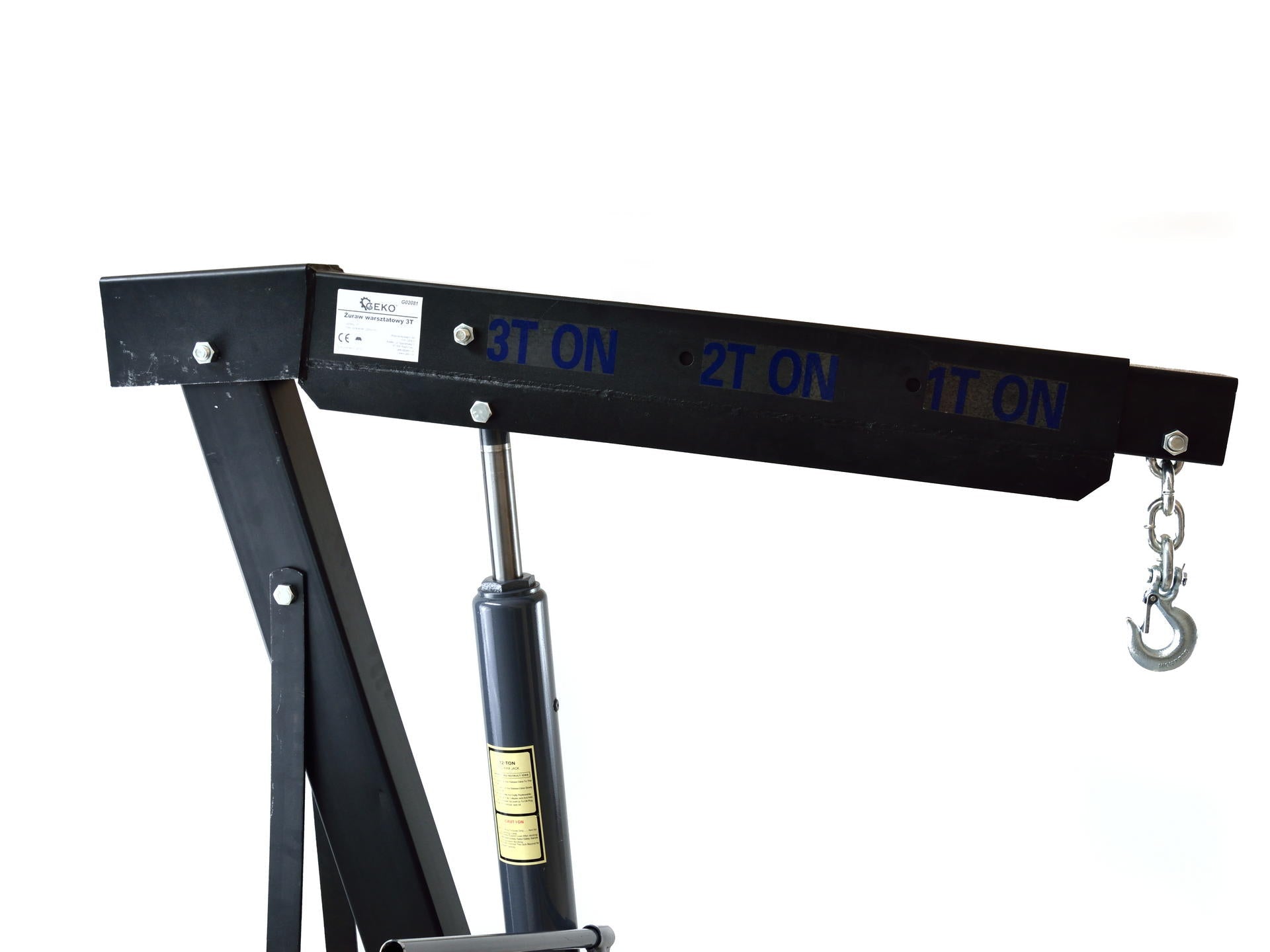 Gruetta per pick up idraulica con verricello max 3000 kg, gru di sollevamento, piede massiccio per montaggio a terra, lunghezza del braccio 1220/1460/1710 mm