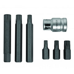 Inserti chiavi bussole Torx set - inserto meccanica - Torx XZN M6-M12 con adattatore 1/2