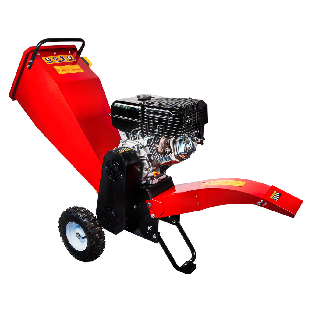 Cippatrice compatta a benzina trita rami e fusti 420 cc 8,6 kW, per produrre pezzi fino a 100 mm di diametro, portatile, leggera e ben bilanciata, facile da riporre, biotrituratore a scoppio