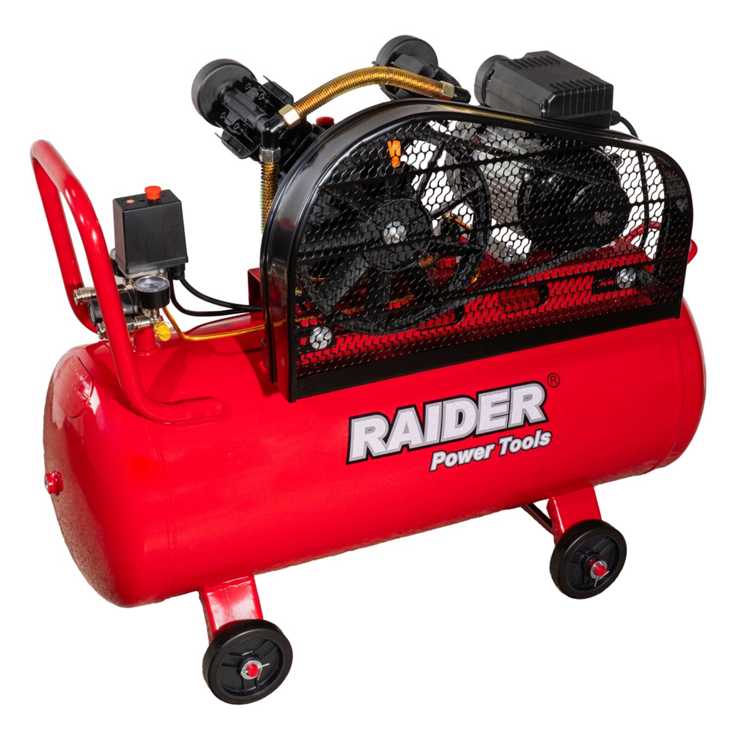 Compressore d'aria da 220 V, gonfiatore per pneumatici a doppio cilindro,kit di gonfiaggio per pneumatici 100 l, 2 HP, 170 l/min 2 pistoni, 8 bar,pompa d'aria fuoristrada per suv, camion auto biciclette palloni materassi ad aria, barche gonfiabili, Raider