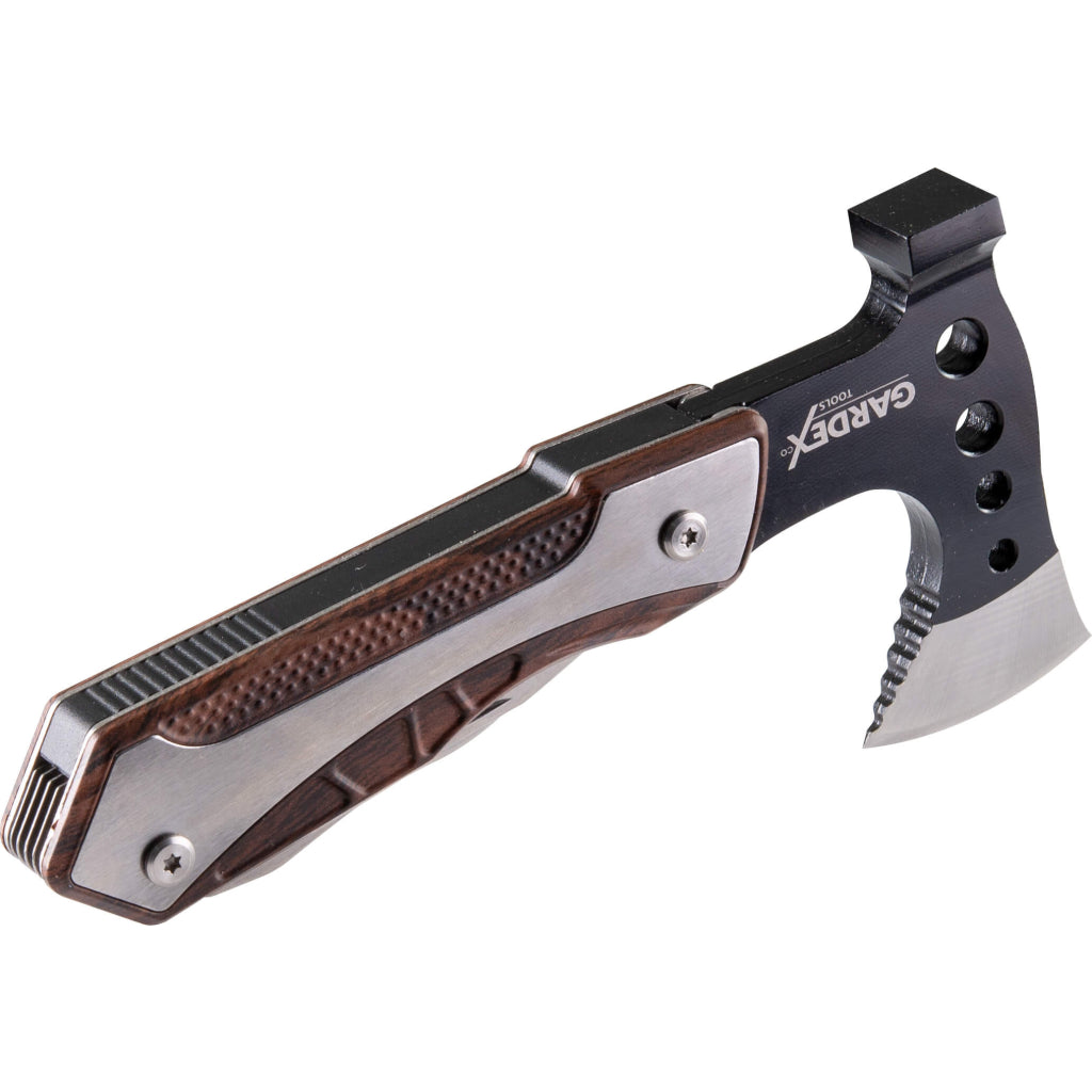 Multi strumento ascia da campeggio ascia multiutensile, attrezzatura da campeggio con coltello martello, ascia e 4 tipi di coltelli multiuso, regali per gli uomini, ascia piccola per la sopravvivenza all'aperto, multifunzionale Gardex