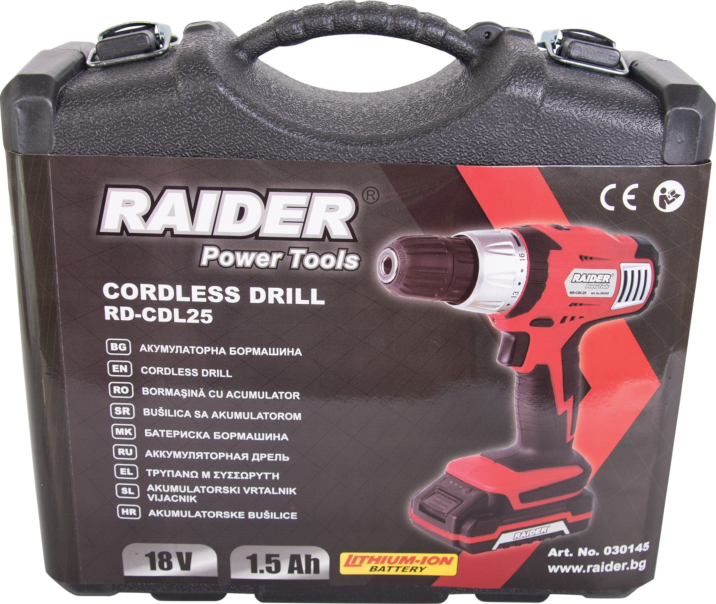 Trapano avvitatore a batteria Li-ion 18v Raider