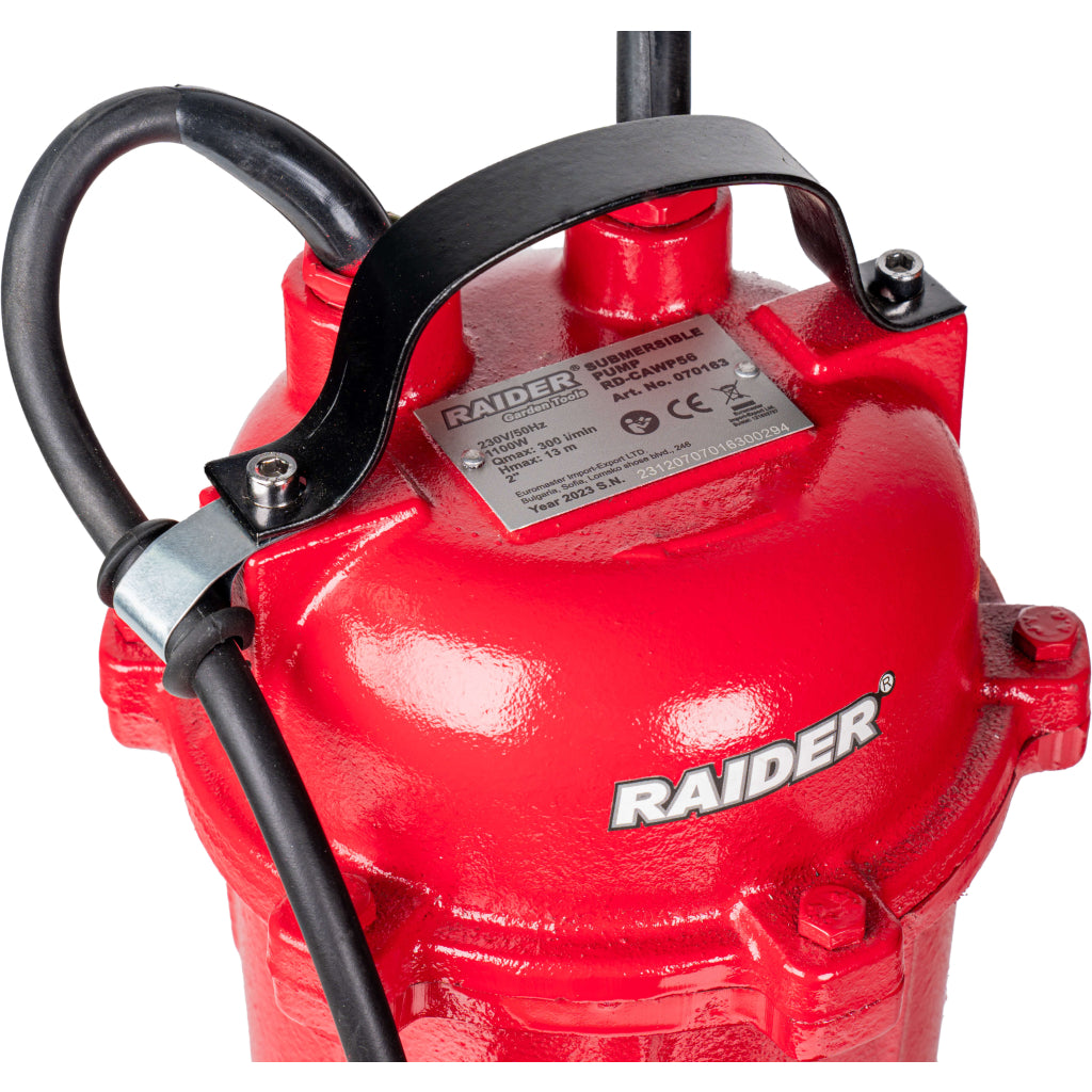 Pompa sommersa acque nere, con trituratore 1100w 1" 300l/min 13m Raider Rd-Cawp56