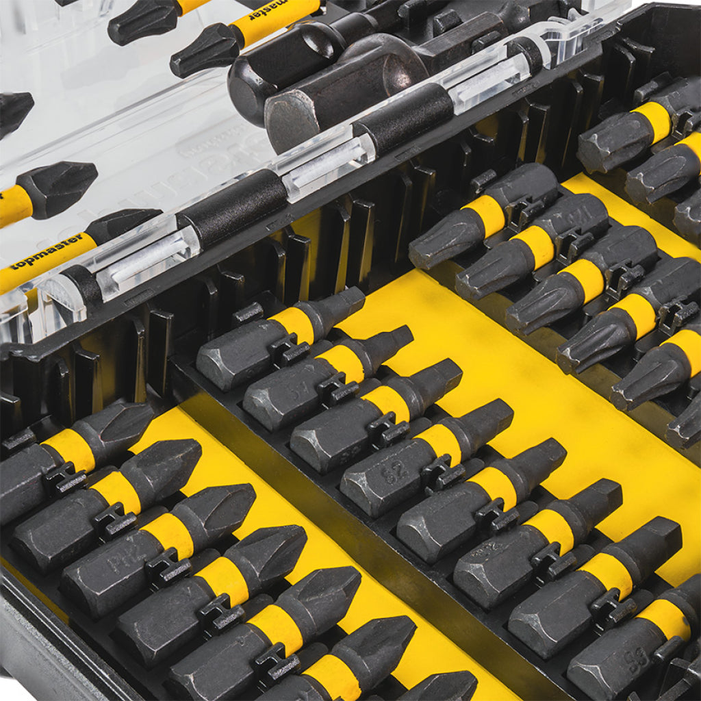 Set di punte e bit (con bit e portabit universale, accessorio per avvitatore a impulsi), set di bit di avvitamento, bit pH, PZ, S, R accessori trapano e cacciavite, 42 pezzi Topmaster