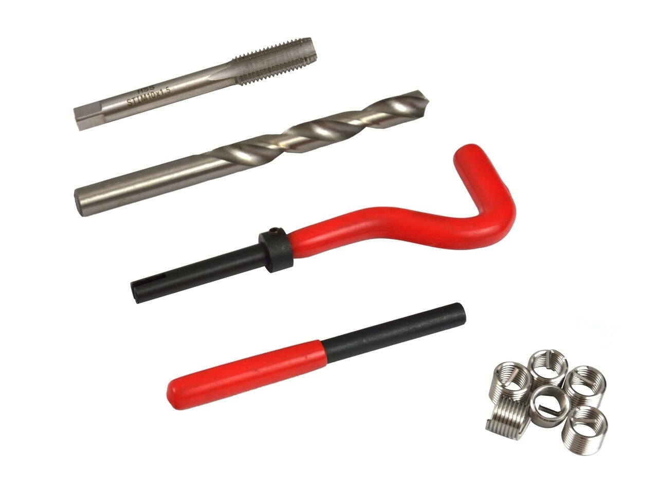 Set di elicoidi da M6-M10 per riparazione dei filetti, kit riparazione per filettature, kit di riparazione per filetti