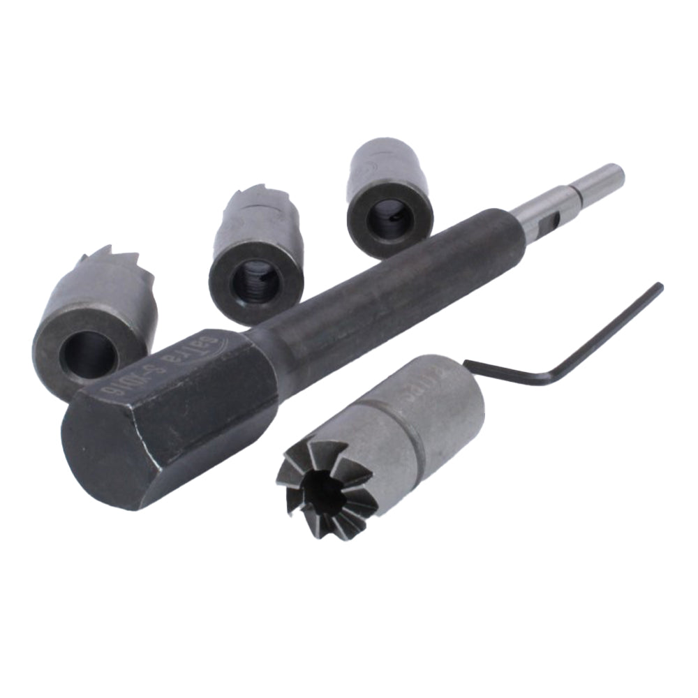 Set frese CDI per pulizia sedi elettroiniettori e/o iniettori, kit per la fresatura sedi iniettori, 15–19 mm