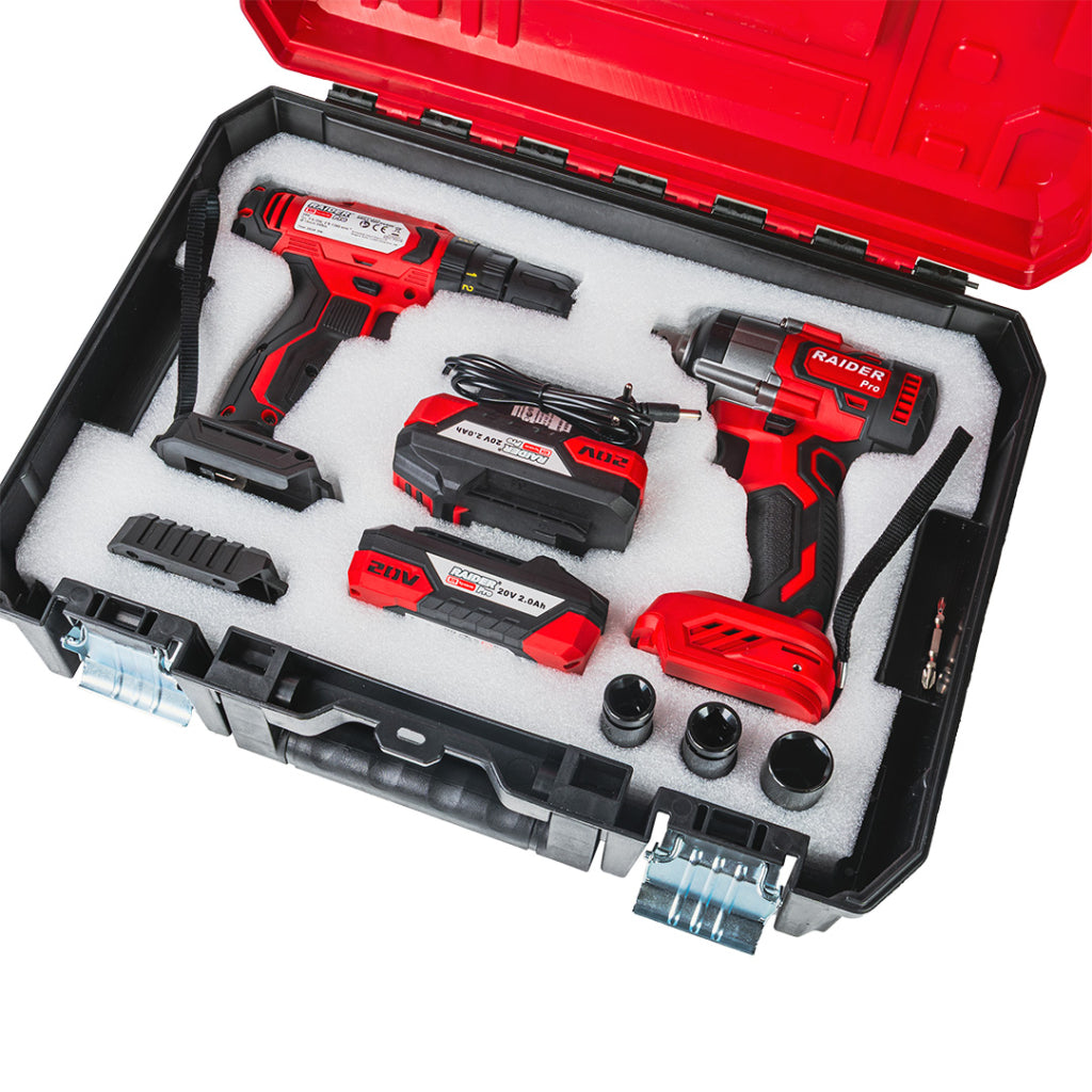 Avvitatore a impulsi a batteria, impact driver/trapano a percussione – 44 Nm 1/2", 2× batterie 2.0ah – ideale per auto, DIY e uso