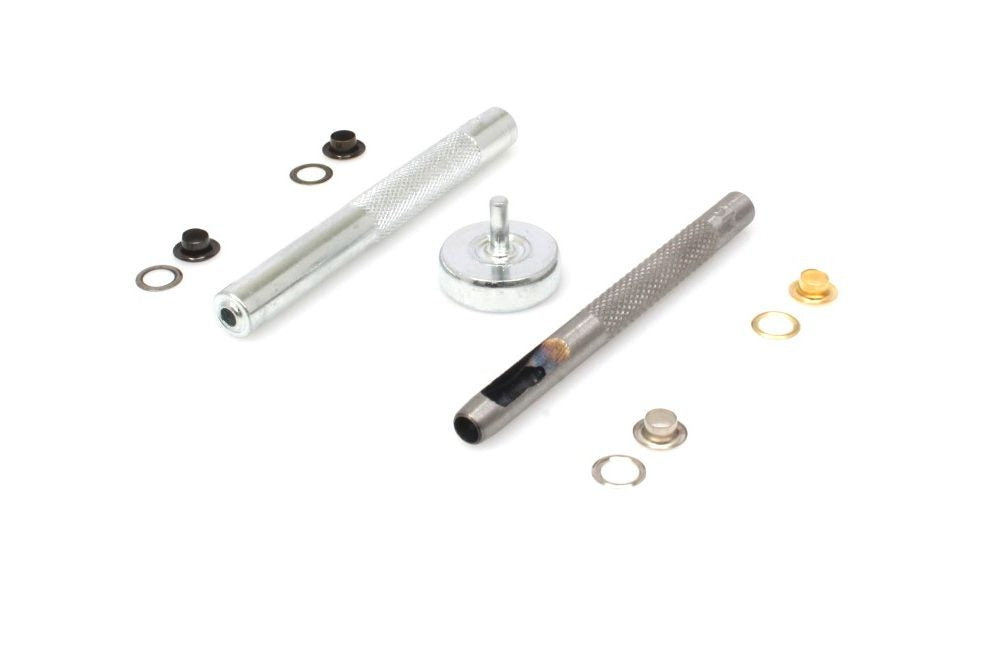 Set occhiello strumento kit, rondelle metallici professionale, grommet kit, occhielli in metallo per teloni borse scarpe abbigliamento, 403 pezzi