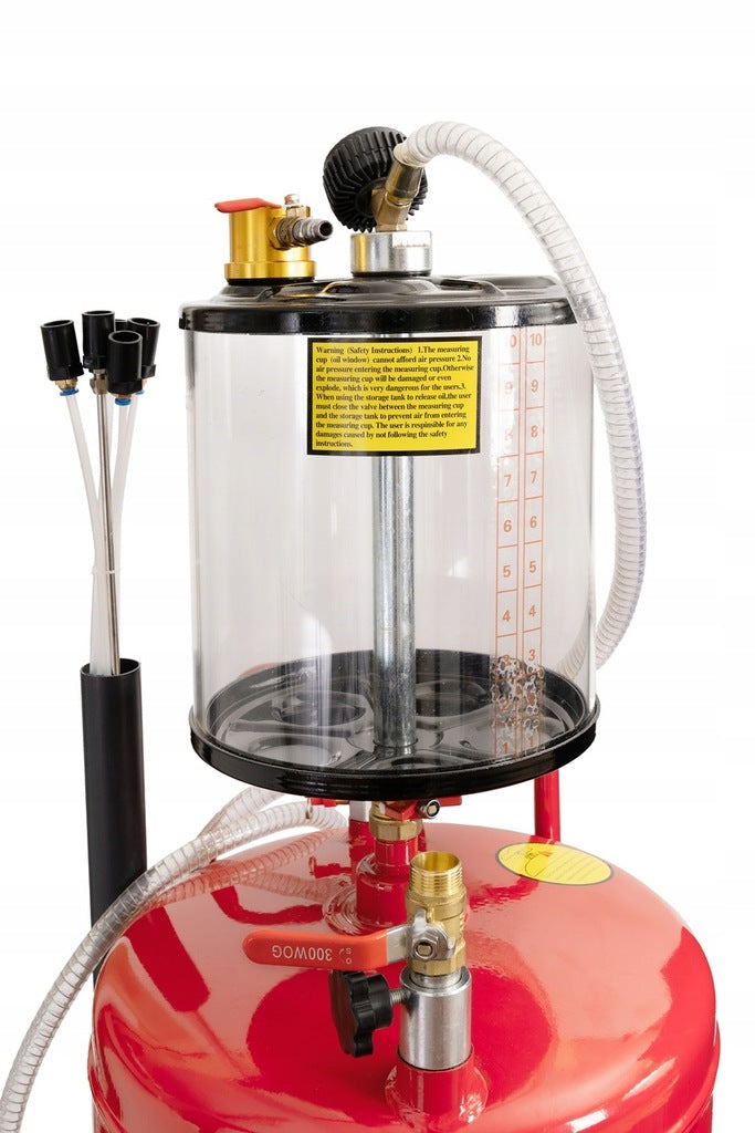 Aspiratore olio esausto 80 litri recuperatore per cambio olio motore, con kit 4 sonde per aspirazione