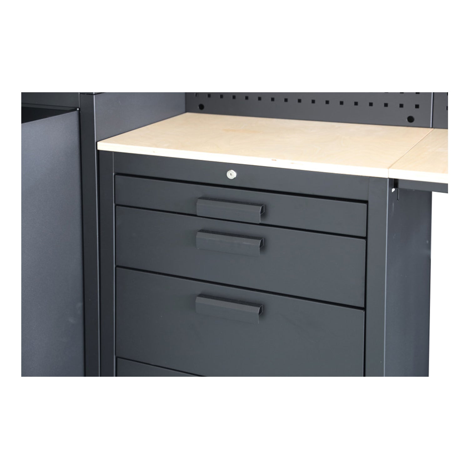 Arredamento modulare per officina, set per officina, 8 pezzi nero opaco