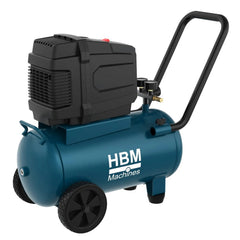 Compressore d'aria senza olio silenzioso da 24 litri, compressore silenziato, compressore d'aria 1200 w, rumorosità 85 db, compressore d'aria portatile senza olio verticale