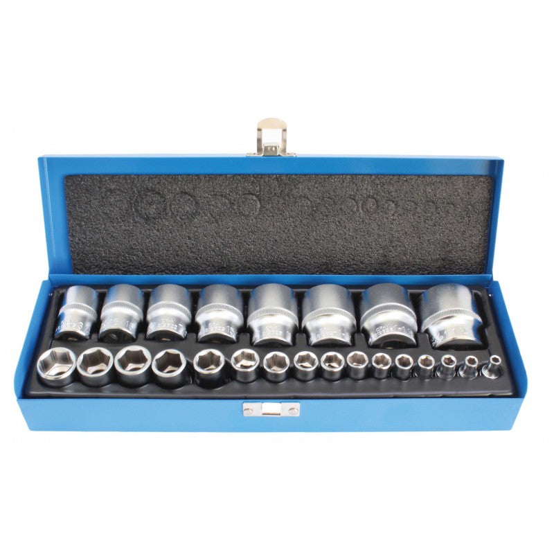 Set chiavi a bussola lunghe, 1/4" 1/2", 24 pezzi