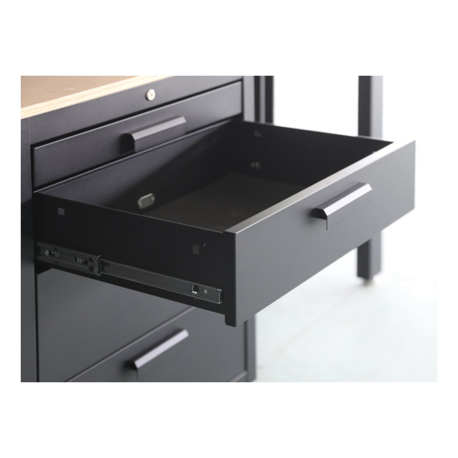 Arredamento modulare per officina, set per officina, 8 pezzi nero opaco