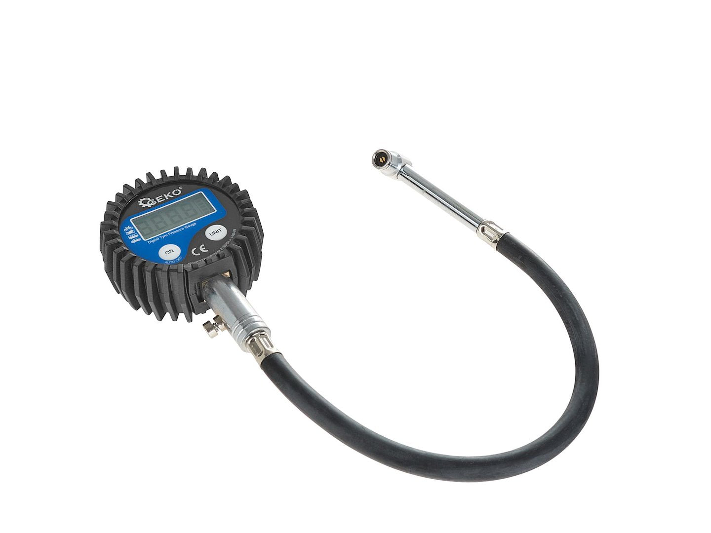 Manometro digitale per pneumatici, precisione professionale, 200 PSI, manometro pneumatico digitale, accessorio compressore aria con LCD, tubo in gomma per auto, Geko