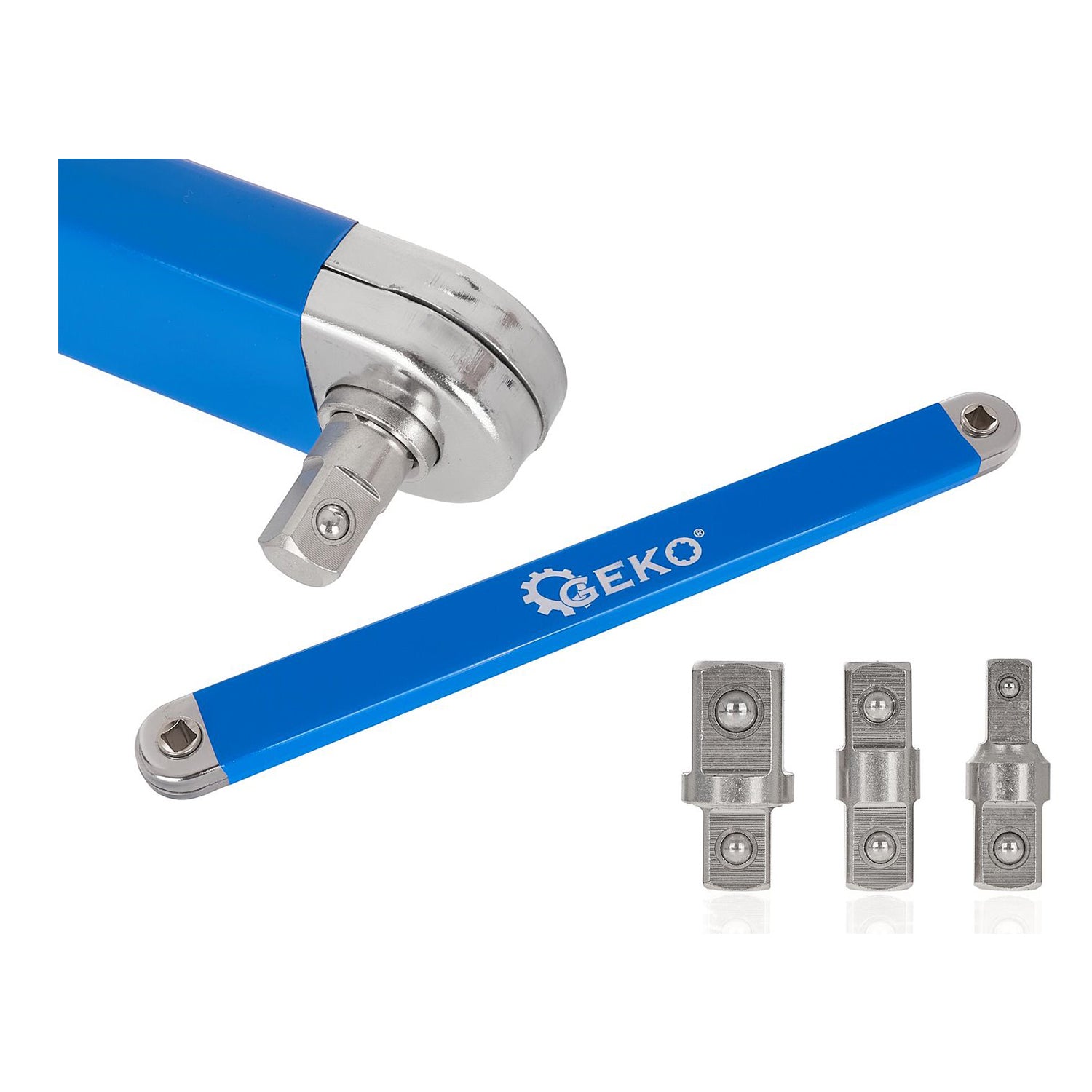 Chiave di prolunga per chiavi a cricchetto con adattatore di azionamento multifunzione da 1/2", 1/4" e 3/8", 39 cm
