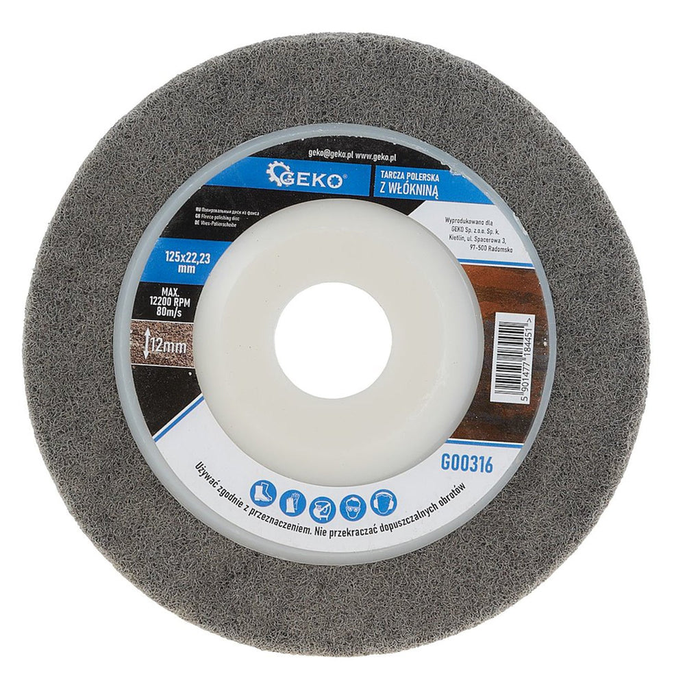 Disco abrasivo per levigatura, da taglio per smerigliatrice 125 mm Geko