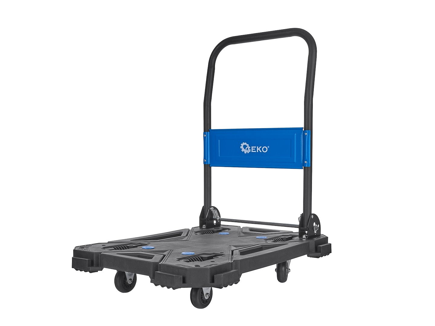 Carrello piattaforma a mano multifunzione, carrello trasformabile-convertibile, professionale, carrello industriale portatutto, portapacchi, in PP e PU e acciaio di alta qualità, capacità 150 kg, portatile pieghevole con ruote girevoli, Geko