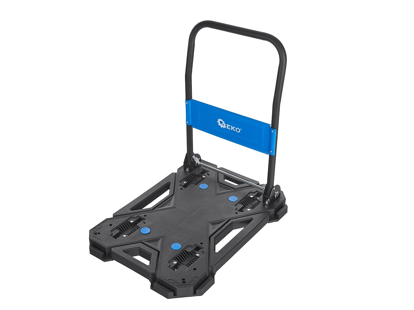 Carrello piattaforma a mano multifunzione, carrello trasformabile-convertibile, professionale, carrello industriale portatutto, portapacchi, in PP e PU e acciaio di alta qualità, capacità 150 kg, portatile pieghevole con ruote girevoli, Geko