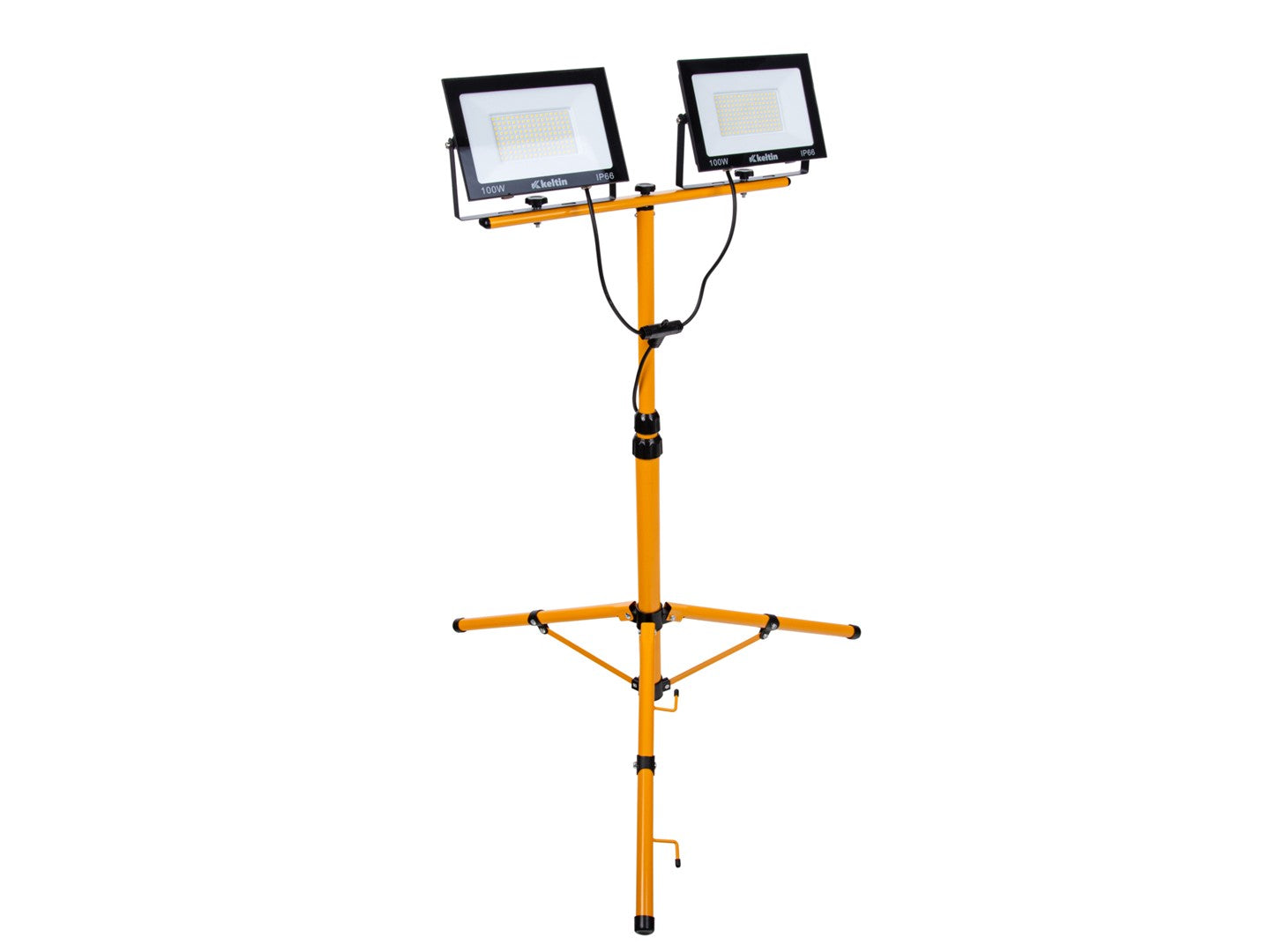 Faretto LED da cantiere 2 x 100w, 2x 10.000 lm, faretto lavoro, faro LED portatile IP65 impermeabile, 6500k per esterno, lavori, giardini e garage