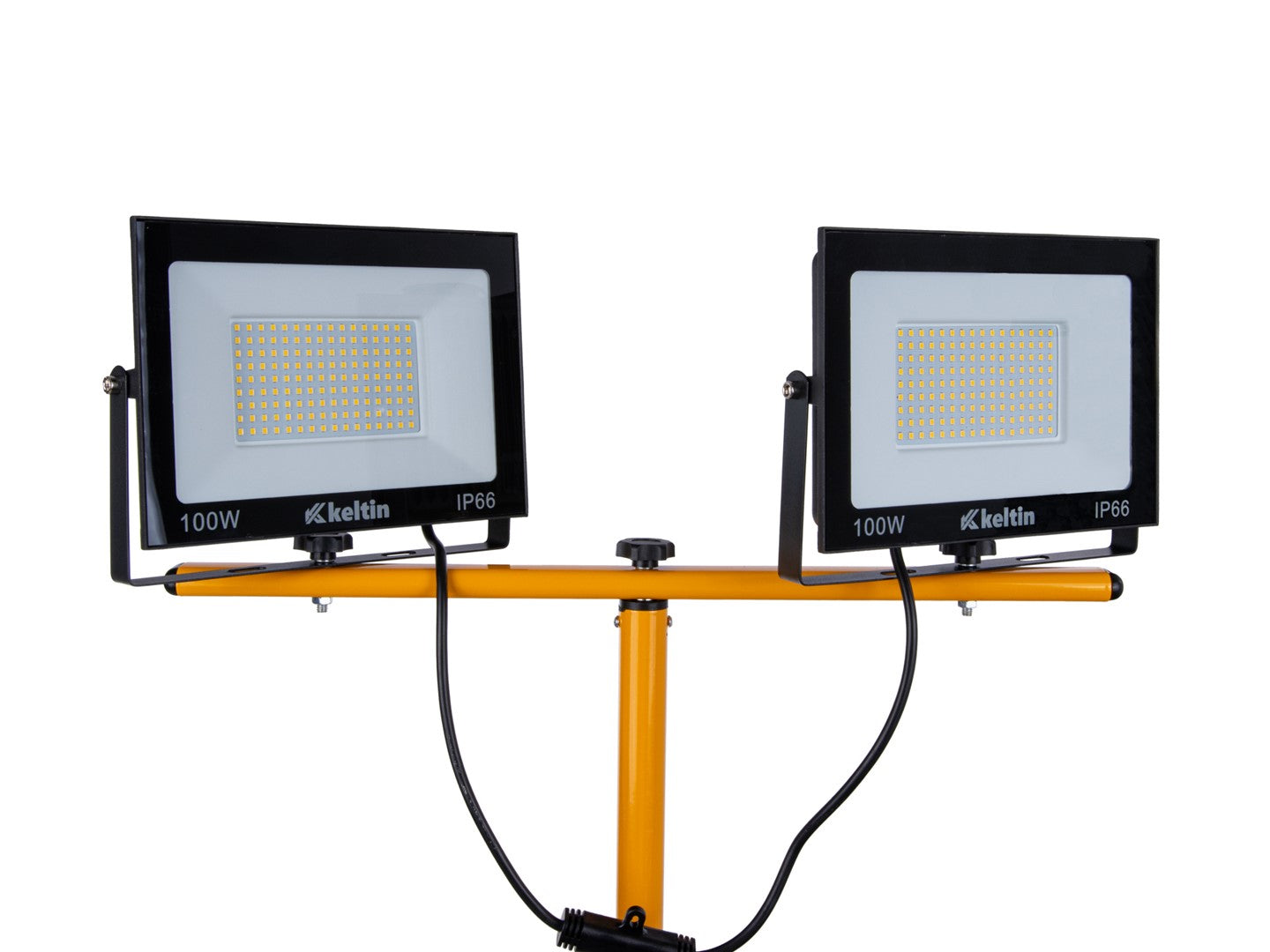 Faretto LED da cantiere 2 x 100w, 2x 10.000 lm, faretto lavoro, faro LED portatile IP65 impermeabile, 6500k per esterno, lavori, giardini e garage