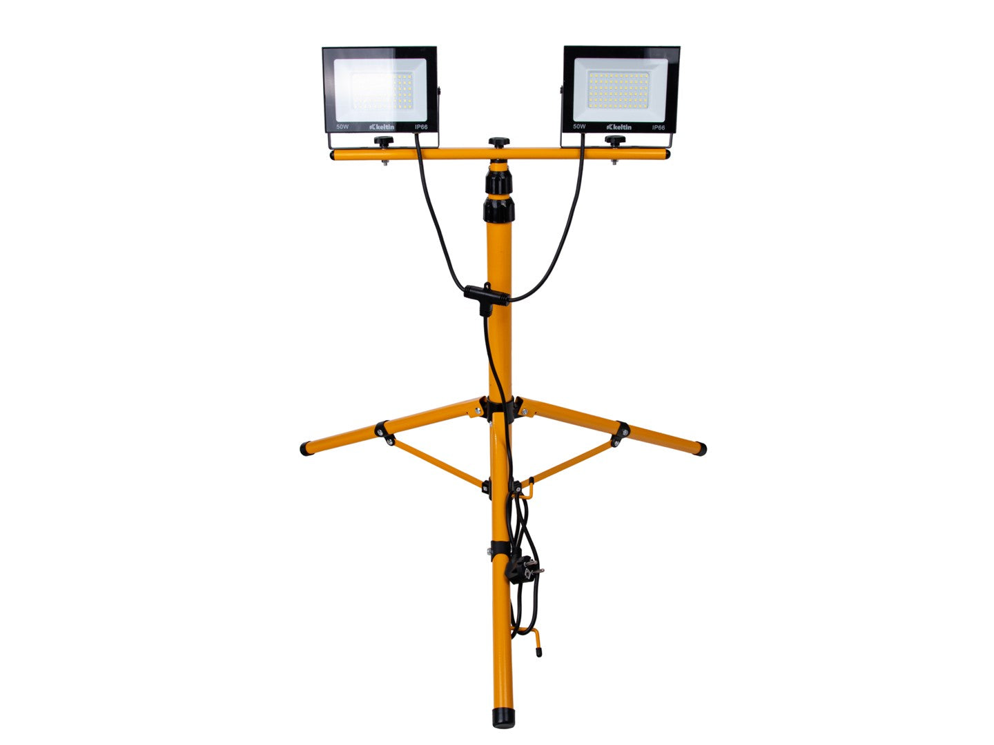 Faretto LED da cantiere 2 x 50w, faretto lavoro, faro LED portatile IP66 impermeabile, 6500k per esterno, lavori, giardini e garage