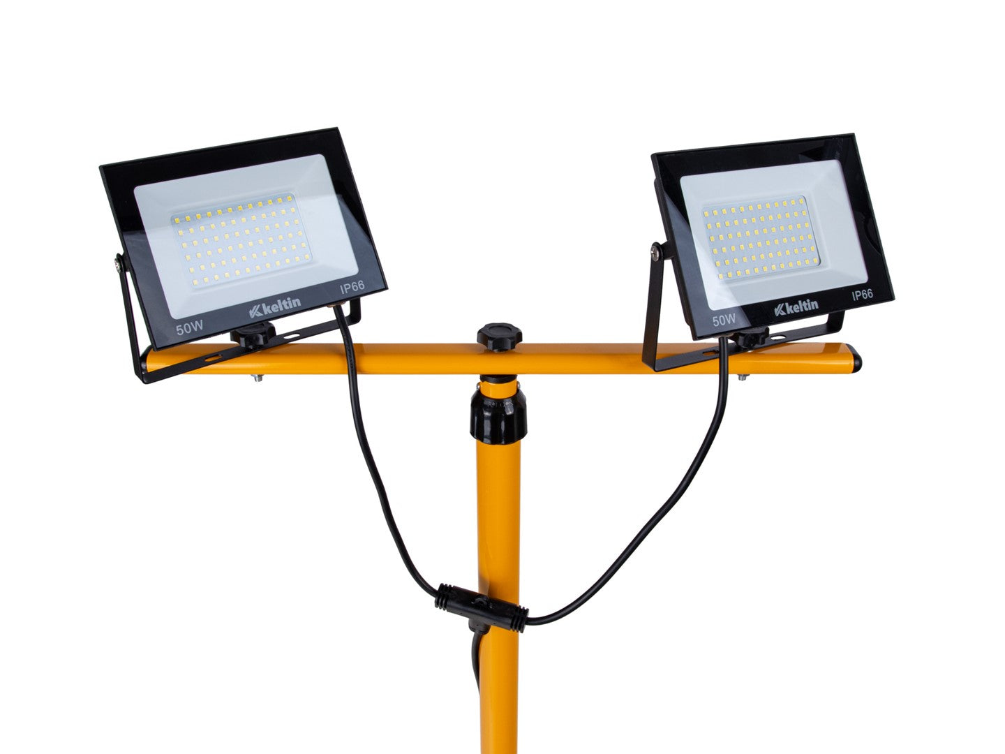 Faretto LED da cantiere 2 x 50w, faretto lavoro, faro LED portatile IP66 impermeabile, 6500k per esterno, lavori, giardini e garage