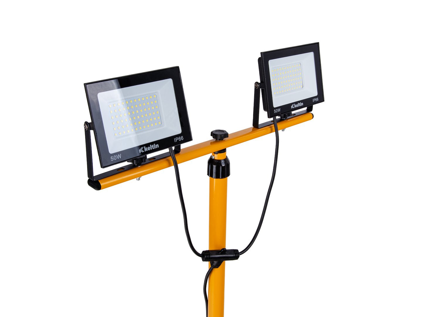 Proiettore LED 100 w con treppiede telescopico regolabile 60–160 cm, bianco neutro 4500K IP66 KELTIN