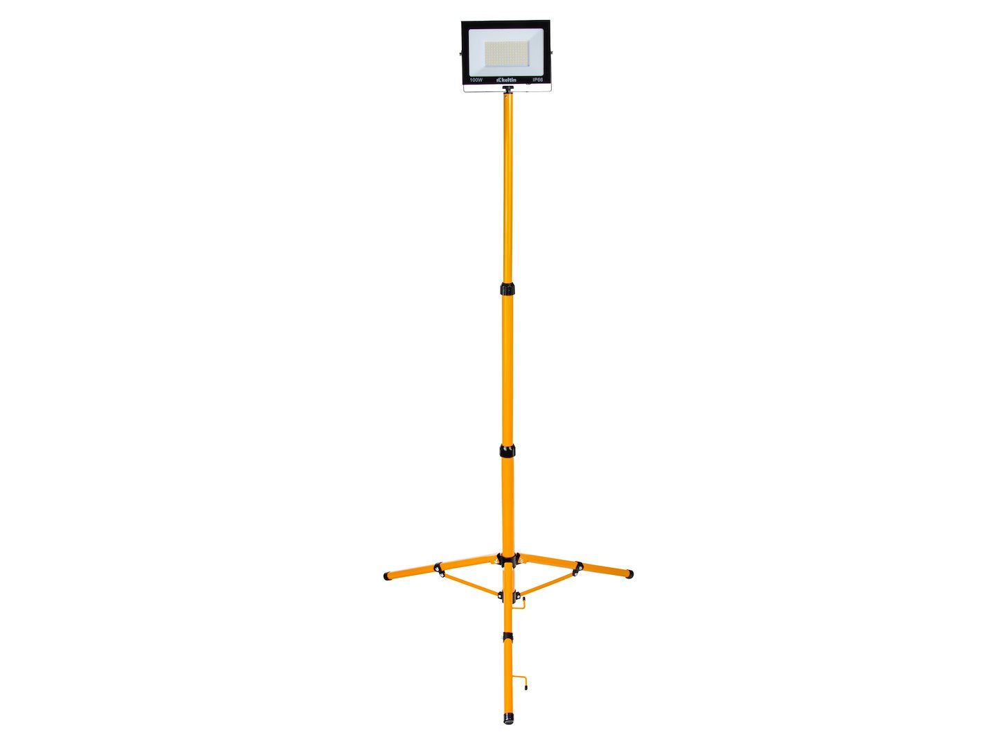 Proiettore LED 100 w con treppiede telescopico regolabile 60–160 cm, bianco neutro 4500 K, 10.000 LM GEKO