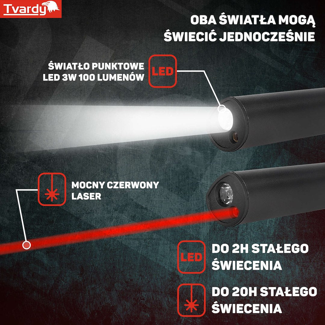 Lampada da lavoro magnetica ricaricabile a LED COB con laser e UV , 5W 800MAH 400LM, torcia da lavoro