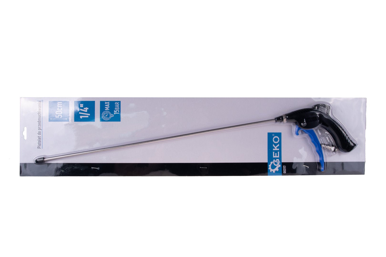 Pistola ad aria compressa con ugello da 50 cm e raccordo rapido 1/4" , pistola per soffiaggio aria compressa Geko