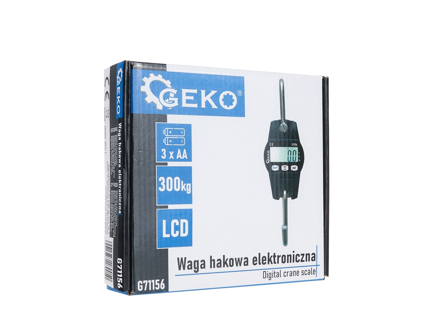 Bilancia elettronica-dinamometro per gru 300 kg bilancia da gru digitale con telecomando, schermo lcd Geko