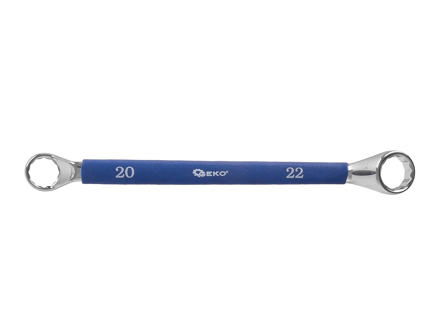 Serie di chiavi a doppio anello, gomito, con impugnatura in gomma antiscivolo, 6–32 mm, 12 pezzi