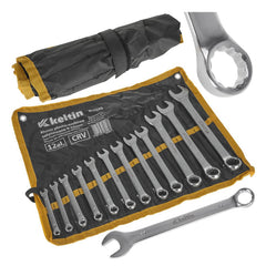 Set chiavi combinate anello e forchetta, chiavi inglesi, professionali, 6-22 mm, 12 pezzi, Keltin