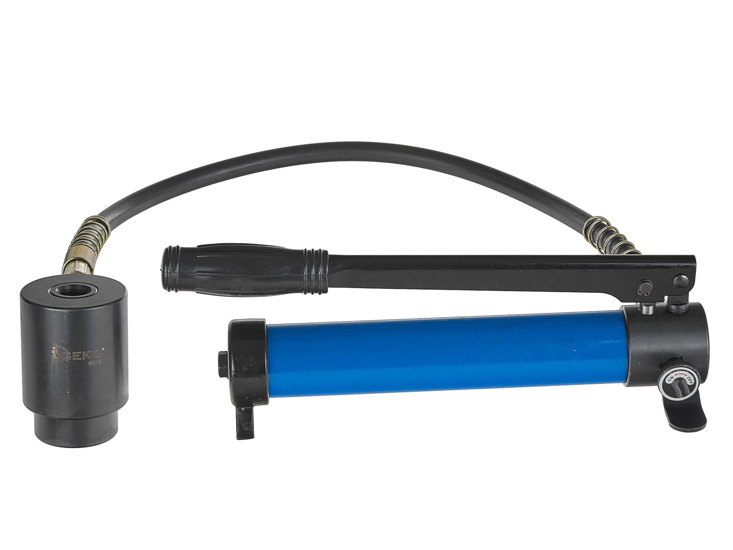 Punzone idraulico hydraulic knockout kit 22–60 mm, 10 t, punzonatrice idraulica in acciaio inox, strumento di perforazione per condotto elettrico, kit di punzonatrice idraulica per perforazione, Geko