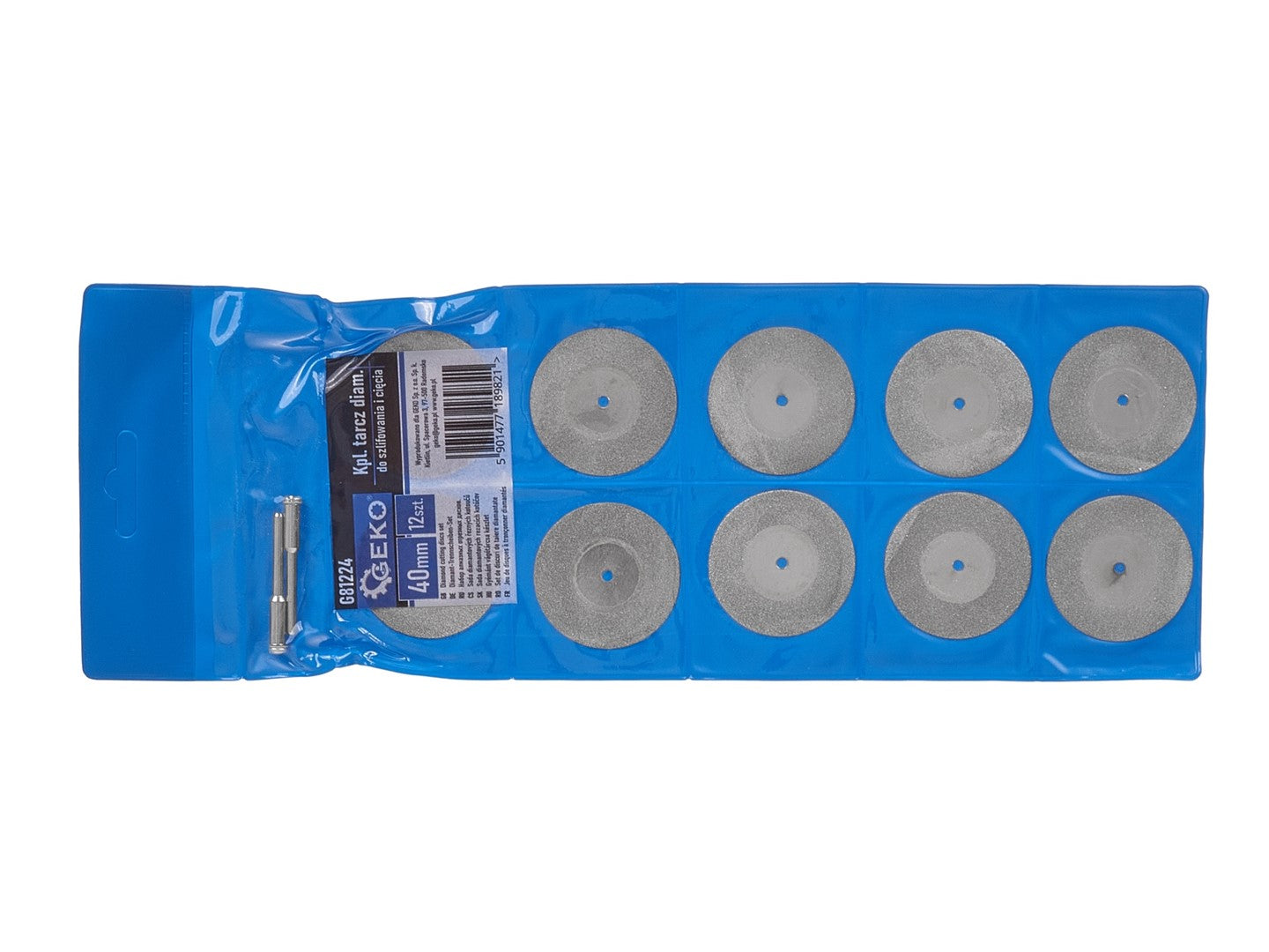 Set 10 dischi da taglio diamantati lisci per drill 40 mm, dischi diamantati con 2 mandrini