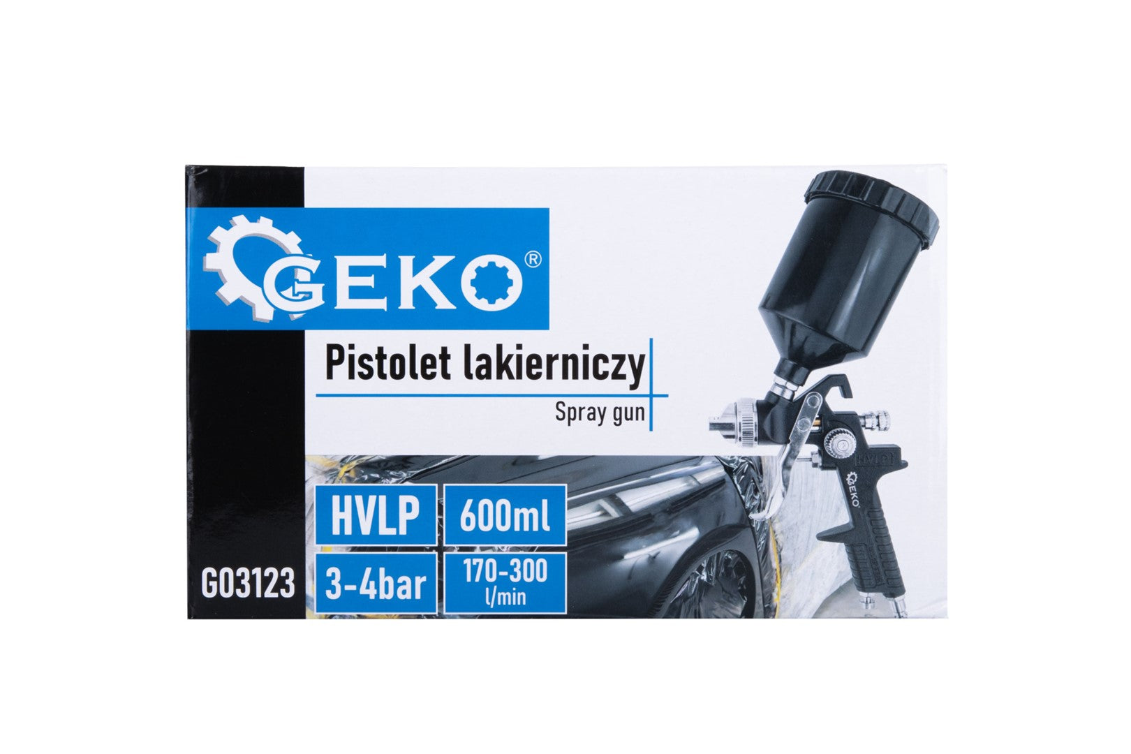 Pistola per verniciare a spruzzo HVLP, pistole a spruzzo per verniciare – capacità 600 ml e ugello 1,4 mm + 3x set di ugelli 1,7 mm 2,0 mm 1,3 mm