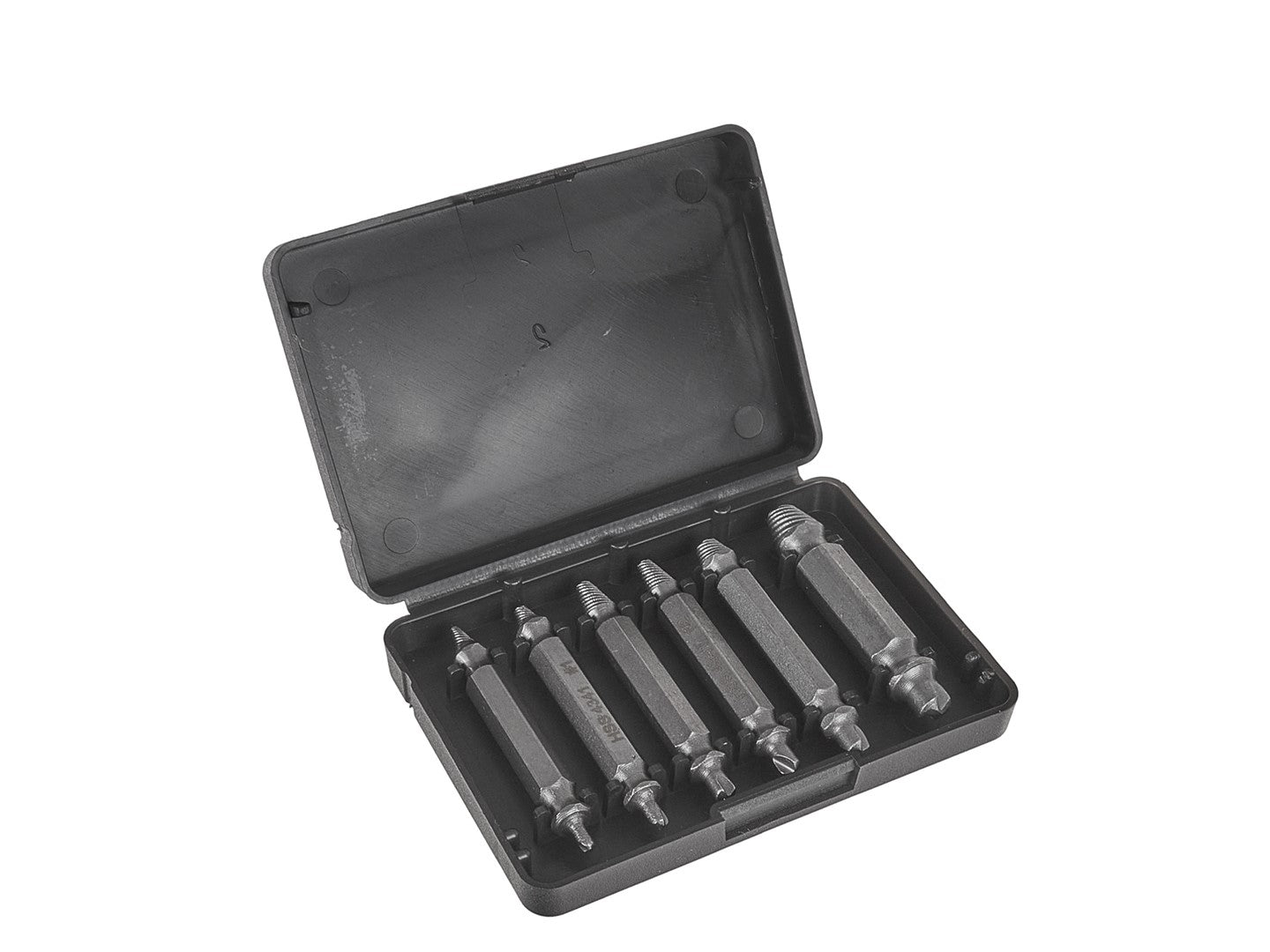 Set di 6 estrattori per viti svitate, rotte e danneggiate - argento - kit di rimozione con punte per trapano, estrattori