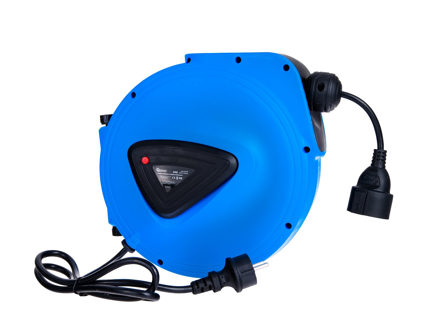 Avvolgicavo elettrico automatico a molla con staffa per fissaggio a muro 3 × 1,5 mm 15 m