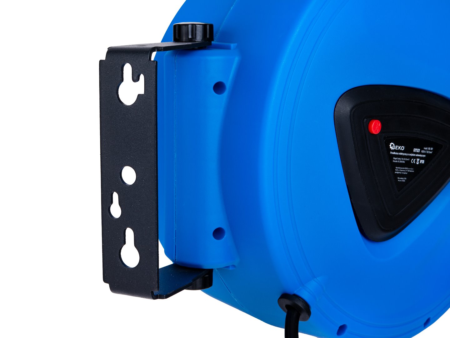 Avvolgicavo elettrico automatico a molla con staffa per fissaggio a muro 3 × 1,5 mm 15 m