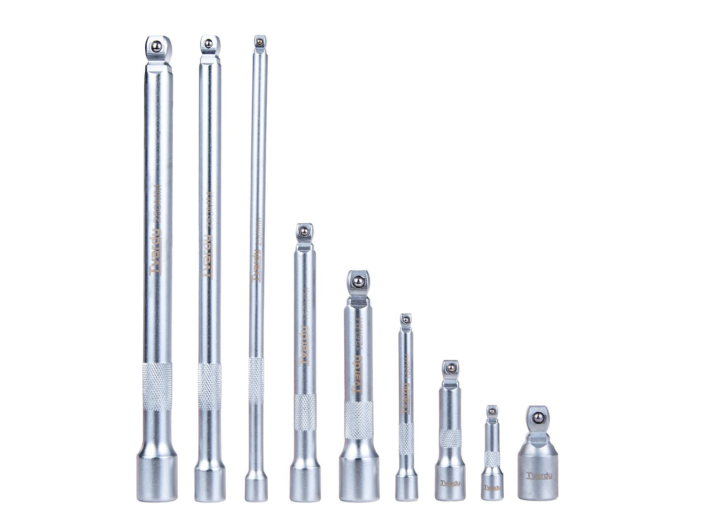 Set 9 prolunghe chiave per cricchetto a bussola 1/4 "3/8" 1/2'', kit di prolunga per chiave a bussola, cricchetto a cricchetto, adattatore di estensione per giunto cardanico set dado, in acciaio Cr-V