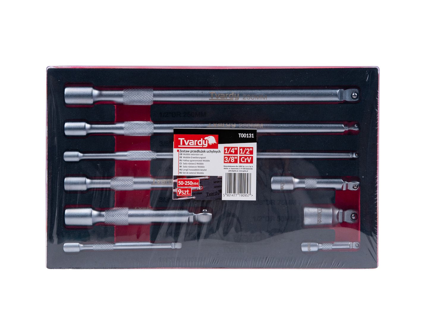 Set 9 prolunghe chiave per cricchetto a bussola 1/4 "3/8" 1/2'', kit di prolunga per chiave a bussola, cricchetto a cricchetto, adattatore di estensione per giunto cardanico set dado, in acciaio Cr-V