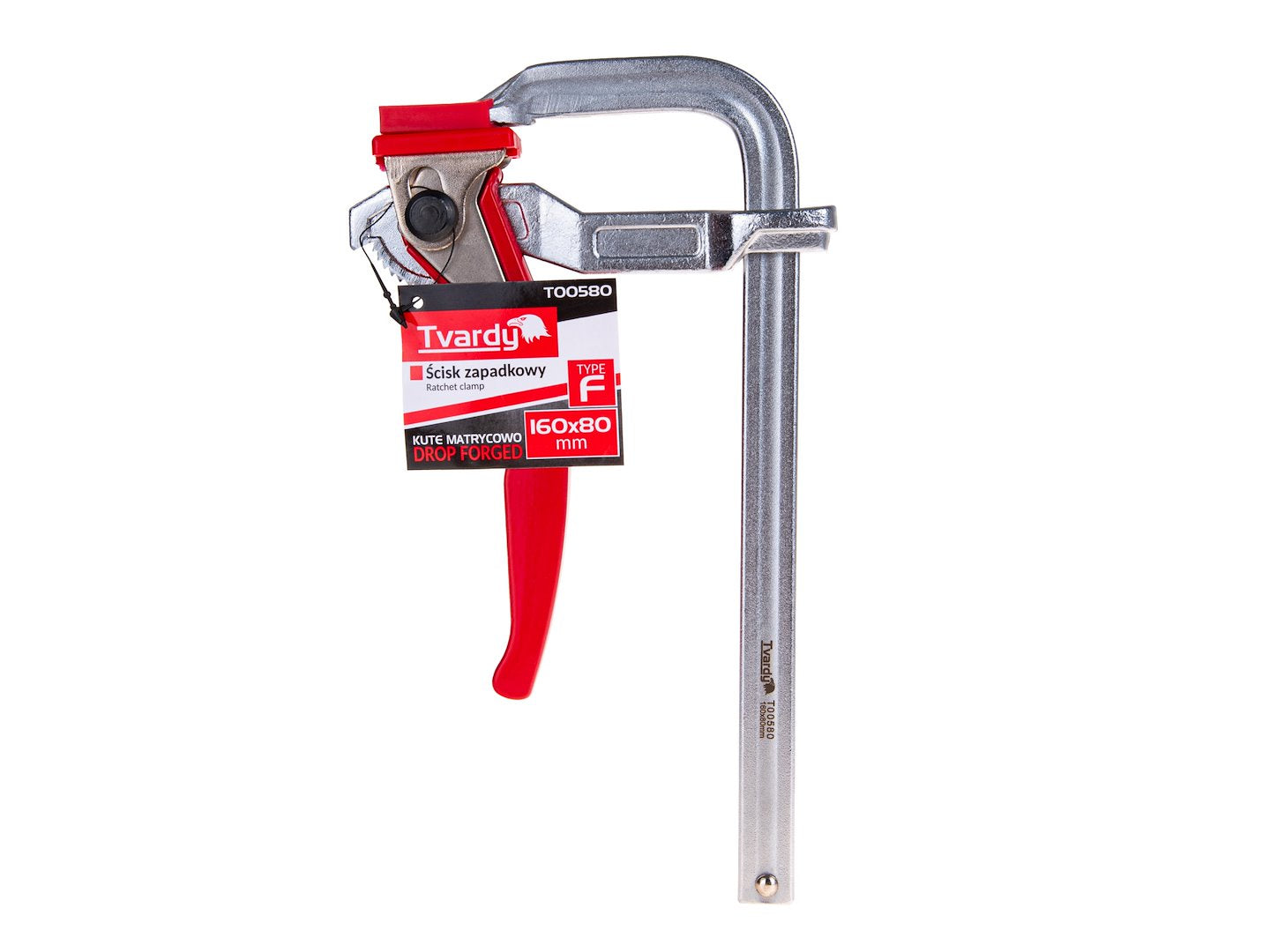 Morsetto a cricchetto multiuso per impieghi gravosi F, clip di fissaggio per lavorazione del legno, accessorio per falegname, 160x80 mm