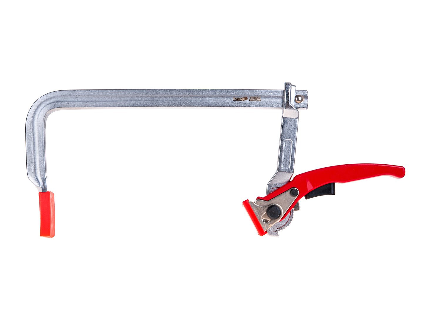 Morsetto a cricchetto multiuso per impieghi gravosi F, clip di fissaggio per lavorazione del legno, accessorio per falegname, 200x100 mm