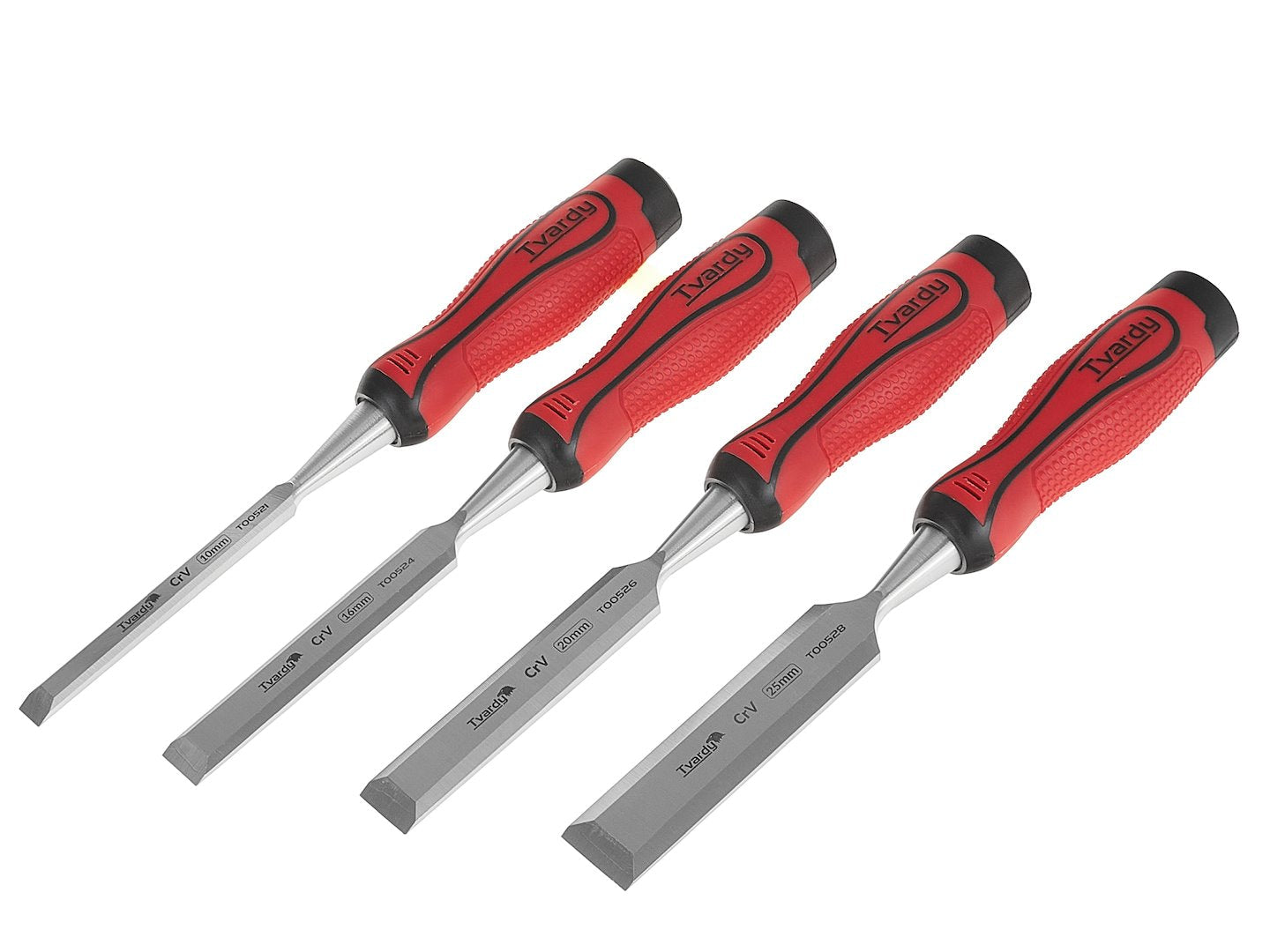 Set scalpelli per legno, falegname, scalpello per legno, utensili per legno, utensili per la lavorazione del legno 10-25 mm 4 pezzo Geko