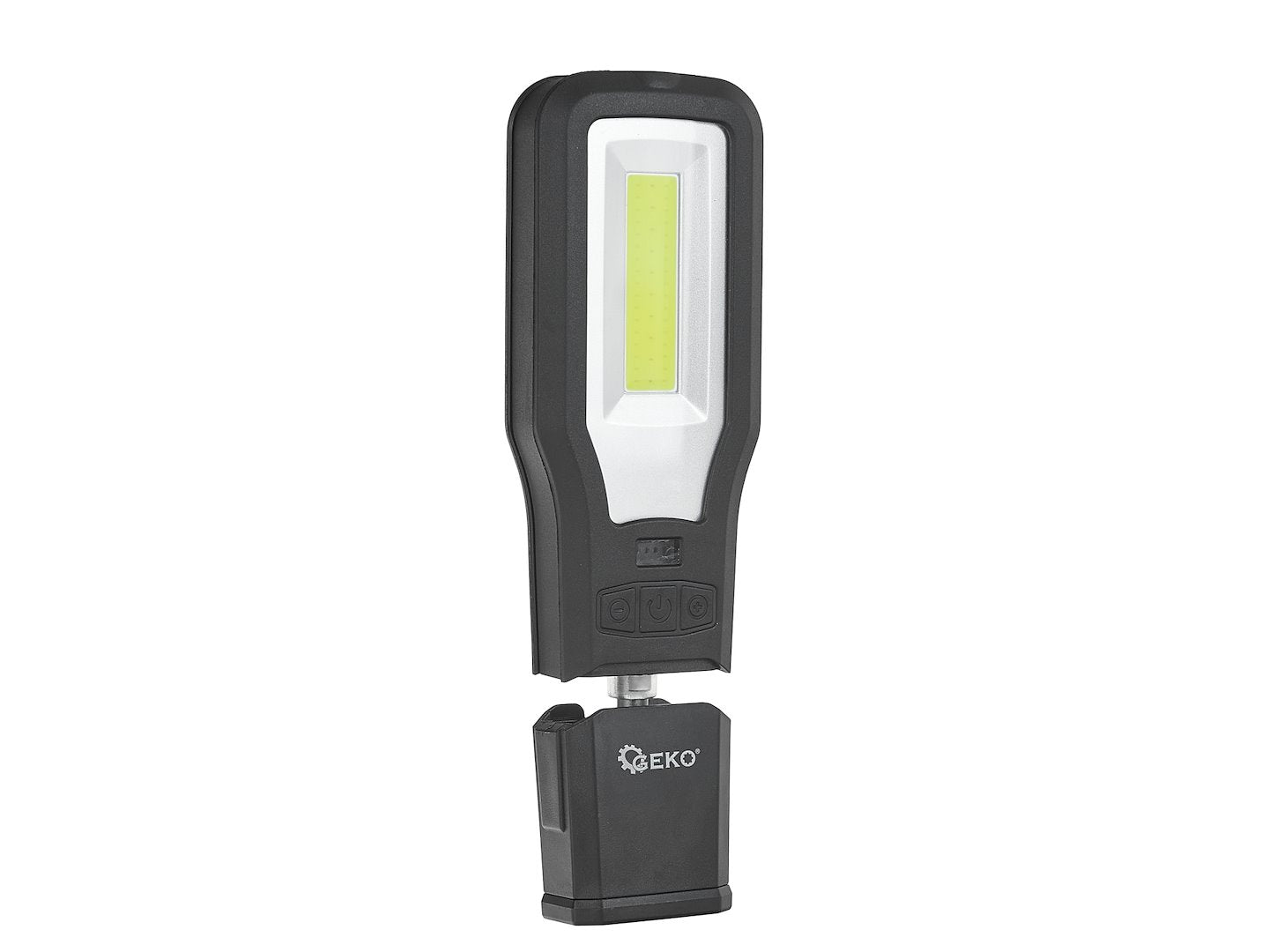 Lampada da lavoro COB LED 10W+5W, ricaricabile tramite USB, lampada da lavoro COB multifunzione con gancio per appendere e supporti magnetici, 2000mah 550 lm IP54