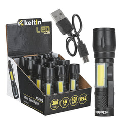 Mini torcia a LED COB ,tascabile,10 w 500 MAH, 500LM ,torcia portatile a LED