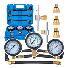 Set tester professionale pressione motore e carburante per moto, kit tester pressione compressione per motore benzina auto moto Geko
