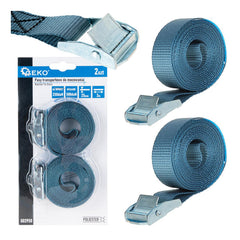 2 cinghie di ancoraggio cinghia per fissaggio del carico bici portapacchi, kayak, moto e auto, set di 2 cinghie regolabili e antigraffio per assicurare carichi chiusura con fibbia 25 mm x 3 m 250 kg