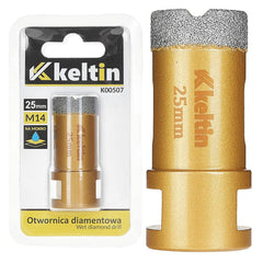 Punta diamantata per piastrelle 25 mm x M14 piastrelle, gres porcellanato, ceramica per smerigliatrice angolare qualità premium, Keltin